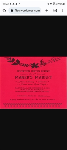 Penticton United Church Makers Market 2022