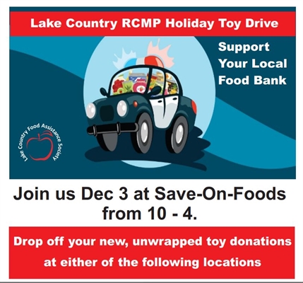 Cram the cruiser – Help the RCMP provide for local families this season