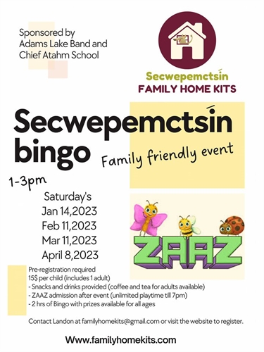 Zaaz+ Secwepemctsin BINGO