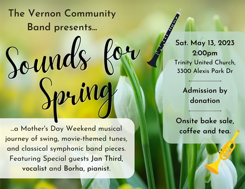 Vernon Community Band Spring Concert May 13