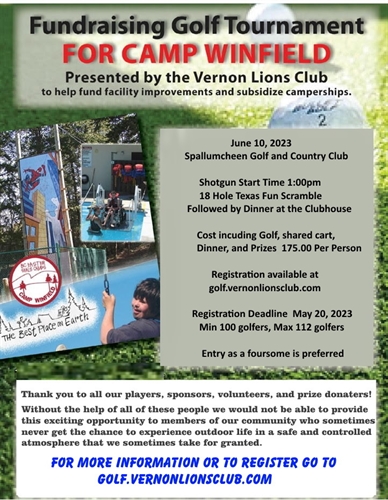 Charity Golf Tournament Camp Winfield Fundraiser | iNFOnews.ca Charity Golf Tournament Camp Winfield Fundraiser