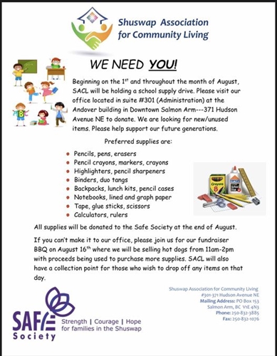 School Supply Drive Fundraiser | iNFOnews.ca School Supply Drive Fundraiser