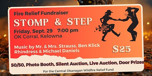 Stomp & Step Wildfire Fundraiser | iNFOnews.ca Stomp & Step Wildfire Fundraiser