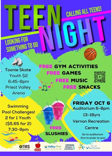 Teen Night @ Vernon Rec Centre