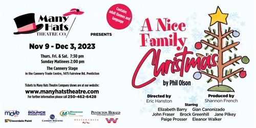 Many Hats Theatre Co Presents “A Nice Family Christmas” (Thursday to Sunday)