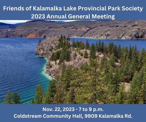 Friends of Kalamalka Lk Provincial Park Society AGM