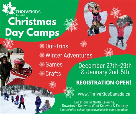 Thrive Kids Winter Day Camps (Tuesday to Friday)