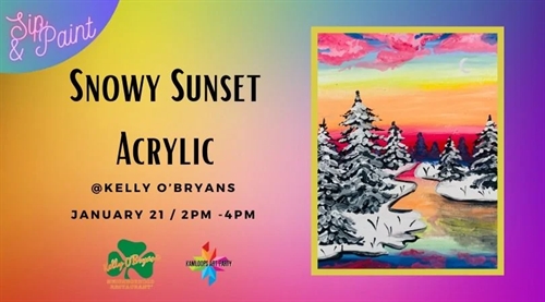 Snowy Sunset Acrylic
