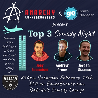 Top 3 Comedy Night presented by Anarchy Coffe Roasters