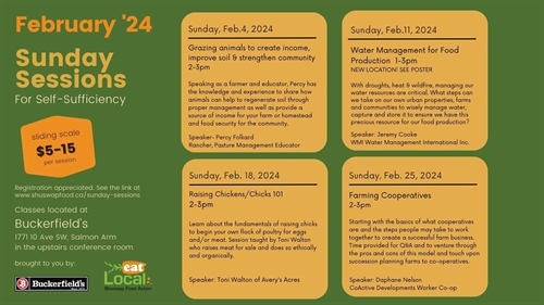 Sunday Sessions For Self Sufficiency