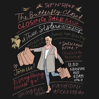 The Butterfly Closet Sip’n Shop (Thursday to Sunday)