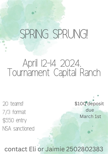 Spring Sprung Ice Breaker (Fri-Sun)