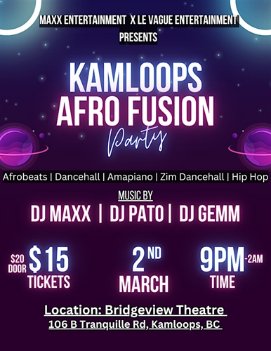 Kamloops Afro Fusion Party (Saturday & Sunday)
