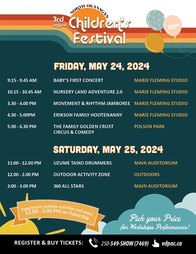 3RD ANNUAL NORTH OKANAGAN CHILDREN’S FESTIVAL (Friday & Saturday)