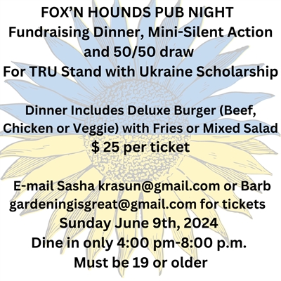 Fox’N Hounds Pub Night Fundraiser Dinner
