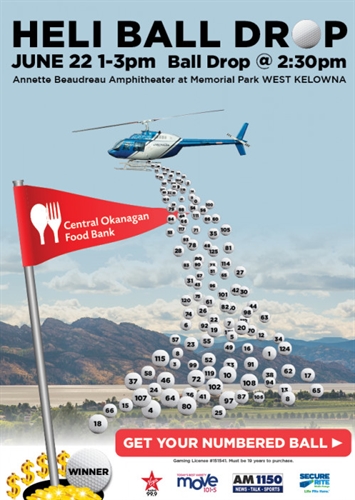 Central Okanagan Food Bank Heli Ball Drop