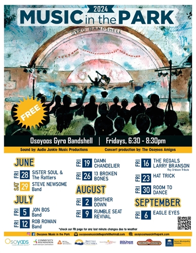 2024 OSOYOOS MUSIC IN THE PARK (Friday & Saturday) | iNFOnews.ca 2024 OSOYOOS MUSIC IN THE PARK (Friday & Saturday)