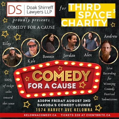 Comedy for a Cause for Third Space Charity at Dakoda’s Comedy Lounge presented by Doak Shirreff Lawyers