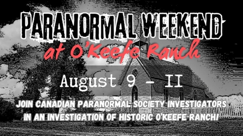 Paranormal Weekend @ O’Keefe (Friday to Sunday)