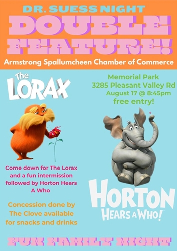 Movie in the Park featuring Suess Night | iNFOnews.ca Movie in the Park featuring Suess Night