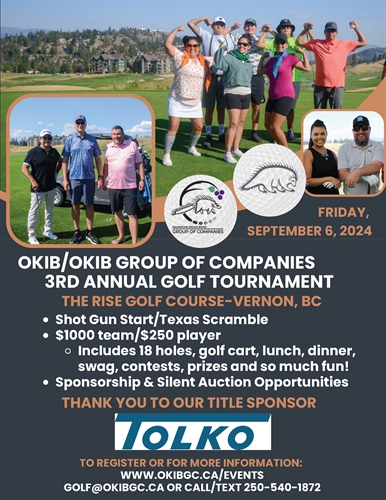 3rd Annual OKIB/OKIBGC Charity Golf tournament | iNFOnews.ca 3rd Annual OKIB/OKIBGC Charity Golf tournament
