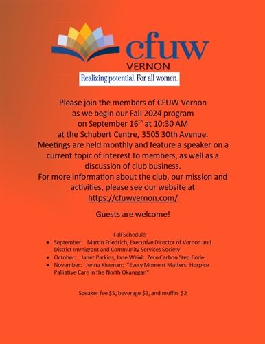 CFUW September Meeting
