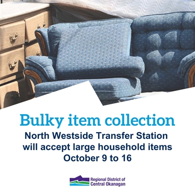 Household bulky items collection for North Westside residents (Oct 9th to 16th)