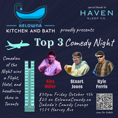 Top 3 Comedy Night presented by Kelowna Kitchen & Bath