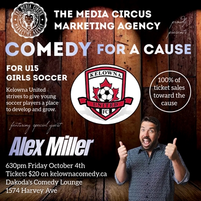 Comedy for a Cause for Kelowna United FC’s Girls Soccer