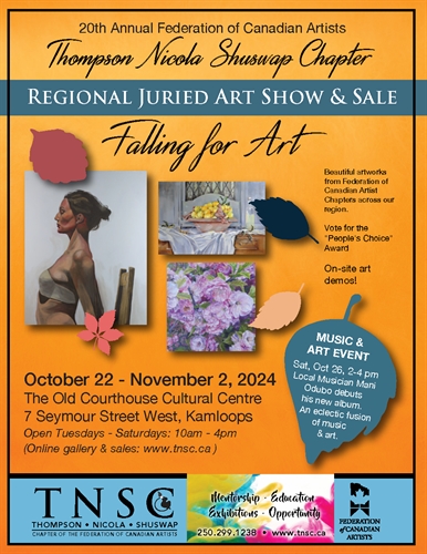 20TH ANNUAL JURIED REGIONAL ART SHOW – “Falling for Art” (Oct 22 – Nov 2)