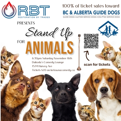 RBT Restoration by Trades presents Stand Up for Animals for Guide Dogs
