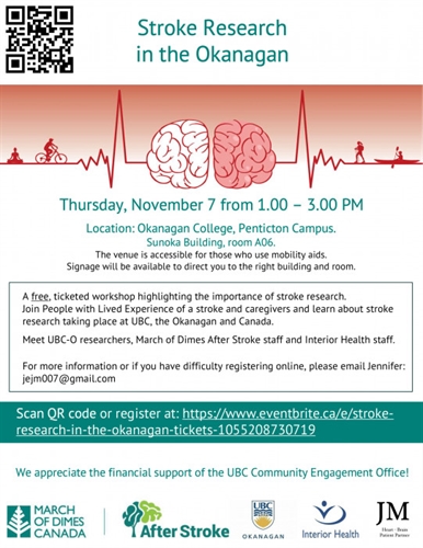 Stroke Research in the Okanagan at Okanagan College