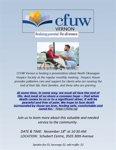 CFUW Vernon November meeting