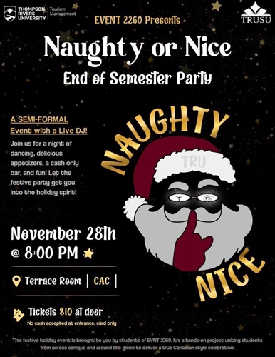 Naughty or Nice – TRU’s End-of-Semester Bash!