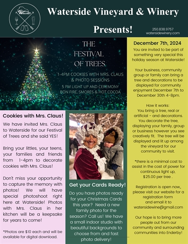The Festival of Trees (Dec 7 to 30th 4 – 8pm)