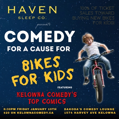 Comedy for a Cause for Kids Bikes presented by Haven Sleep Co
