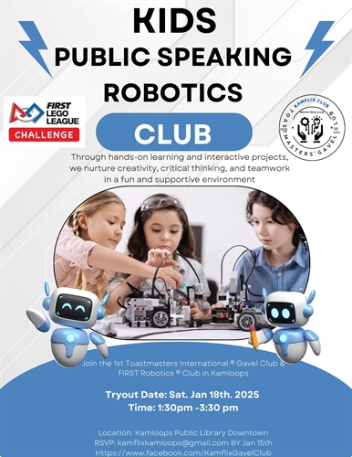 Kids Toastmasters and LEGO Robotics Club
