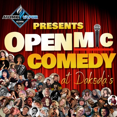 Atomic Vapor presents Open Mic Comedy for the Central Okanagan Food Bank