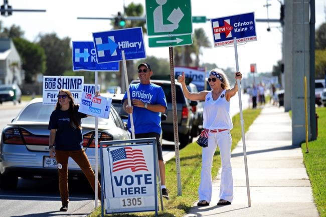 The Latest: Trump narrowly beats Clinton in Florida | iNFOnews.ca