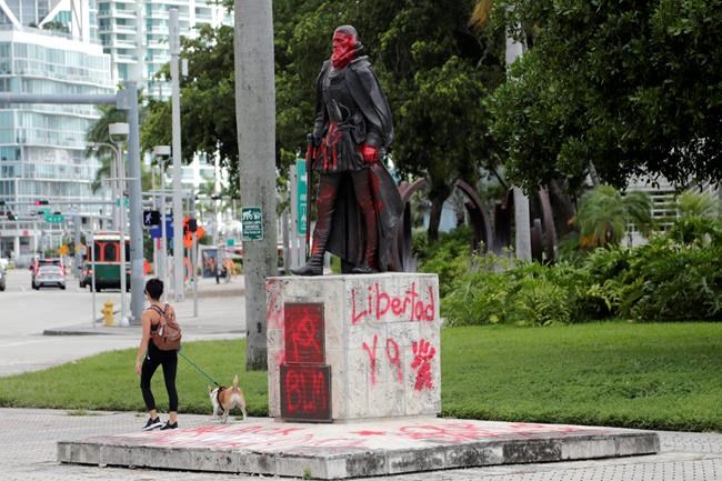 Police: 7 arrested for vandalizing Columbus statue in Miami | iNFOnews.ca