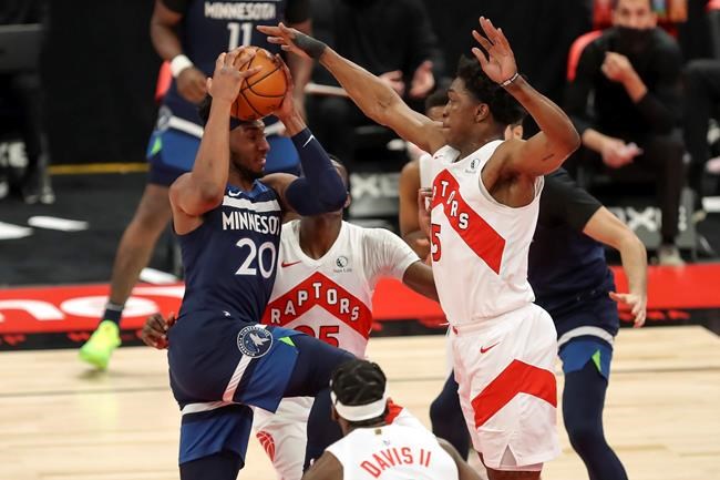 Timberwolves end 4-game losing streak with win over Raptors | iNFOnews.ca
