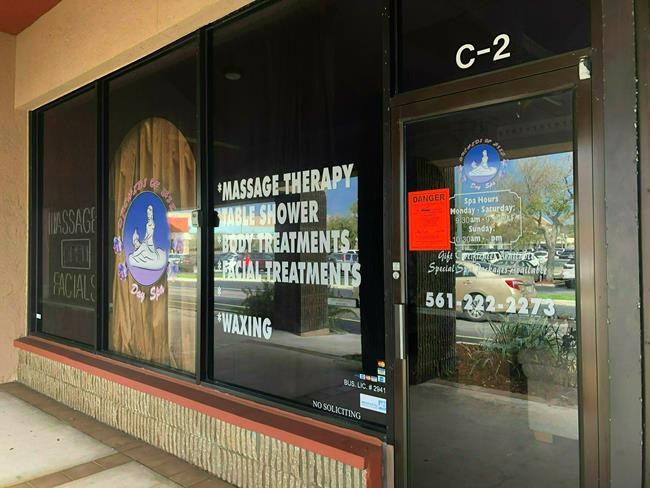 AP Investigation: Florida gets tougher on massage-parlour sex | iNFOnews.ca CP323469955