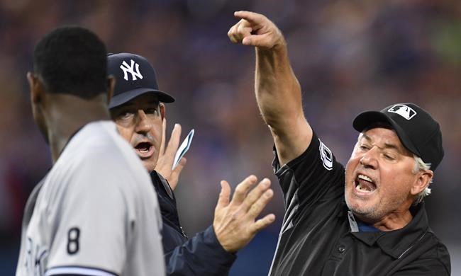 Blue Jays, Yankees empty benches and go at it after string of hit batsmen | iNFOnews.ca