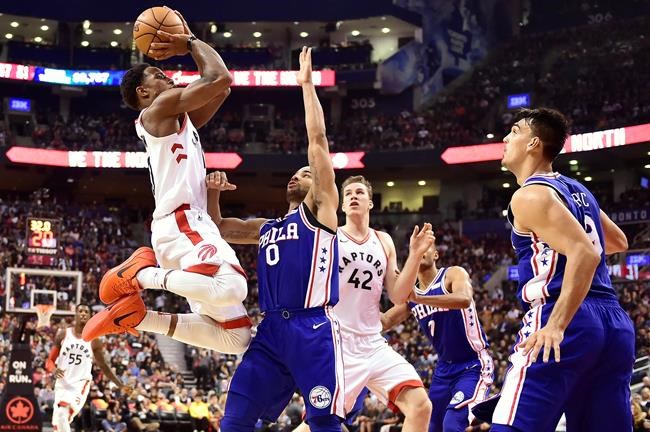 DeRozan rebounds from flu bug to score 30 points in Raptors' win over 76ers | iNFOnews.ca CP1147547145