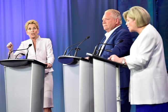 PC Leader Ford's lack of platform attacked at debate by NDP and Liberal leaders | iNFOnews.ca