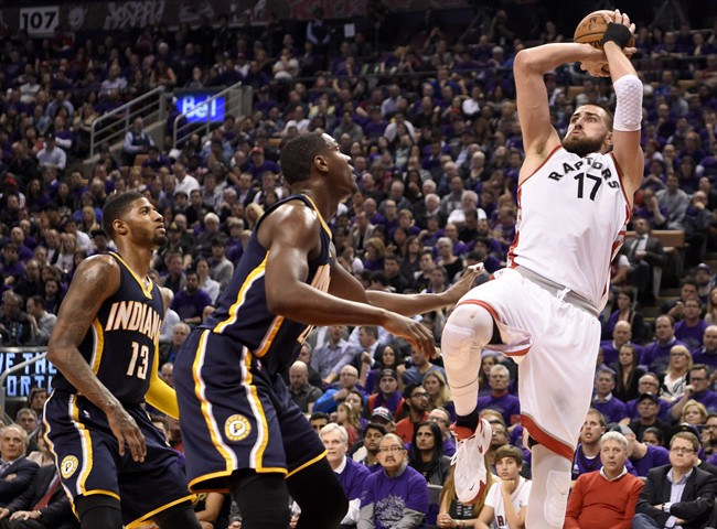 Valanciunas has 23 points as Raptors bounce back to beat Pacers in Game 2 | iNFOnews.ca CP37133132