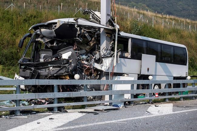 German bus crashes on Swiss highway, 1 dead and 14 injured | iNFOnews.ca