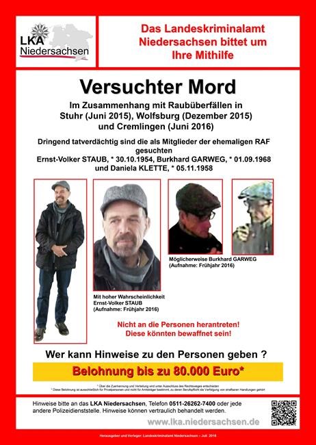 Germany steps up search for 3 former leftist militants | iNFOnews.ca Germany steps up search for 3 former leftist militants | iNFOnews.ca