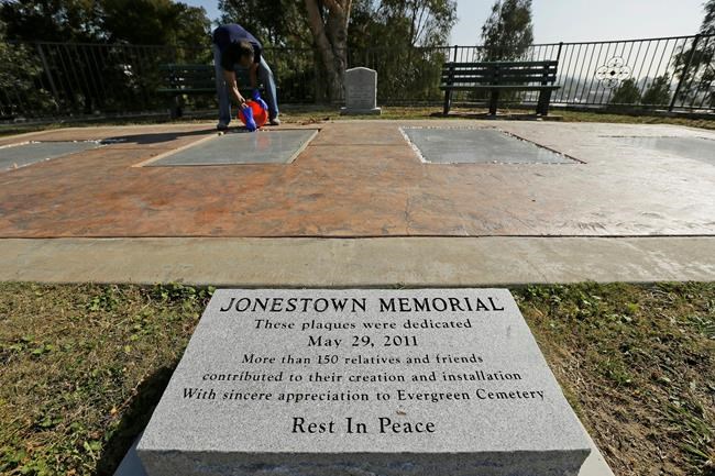 Jonestown memorials held at cemetery with remains of 400 | iNFOnews.ca