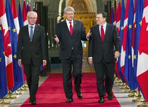 EU leaders say trade deal with Canada is done as they meet Harper on the Hill | iNFOnews.ca CP30046274